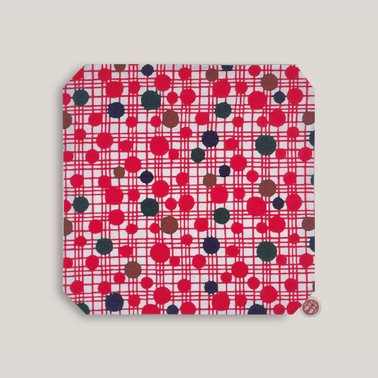 型染め マルチクロス S / 水玉格子