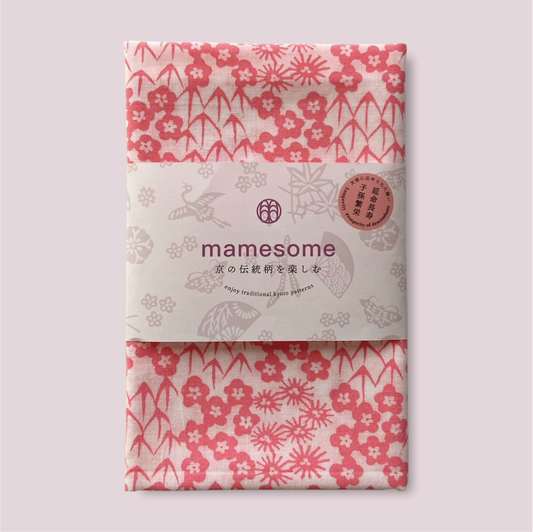 一色染め 手ぬぐい / 松竹梅 チェリーピンク