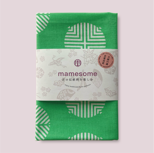 一色染め 手ぬぐい / 松葉丸 ミントグリーン