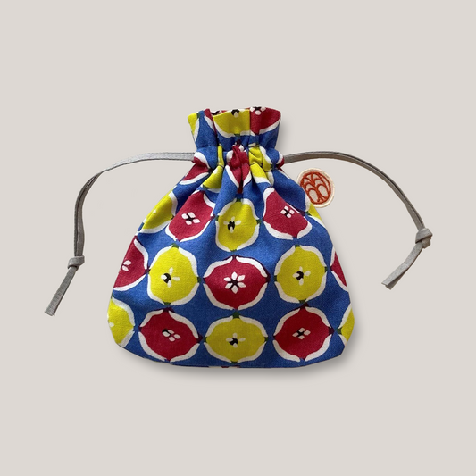 型染め きんちゃく S / 丸紋崩し