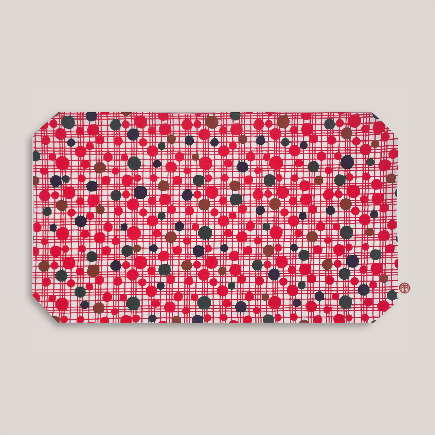 型染め マルチクロス L / 水玉格子