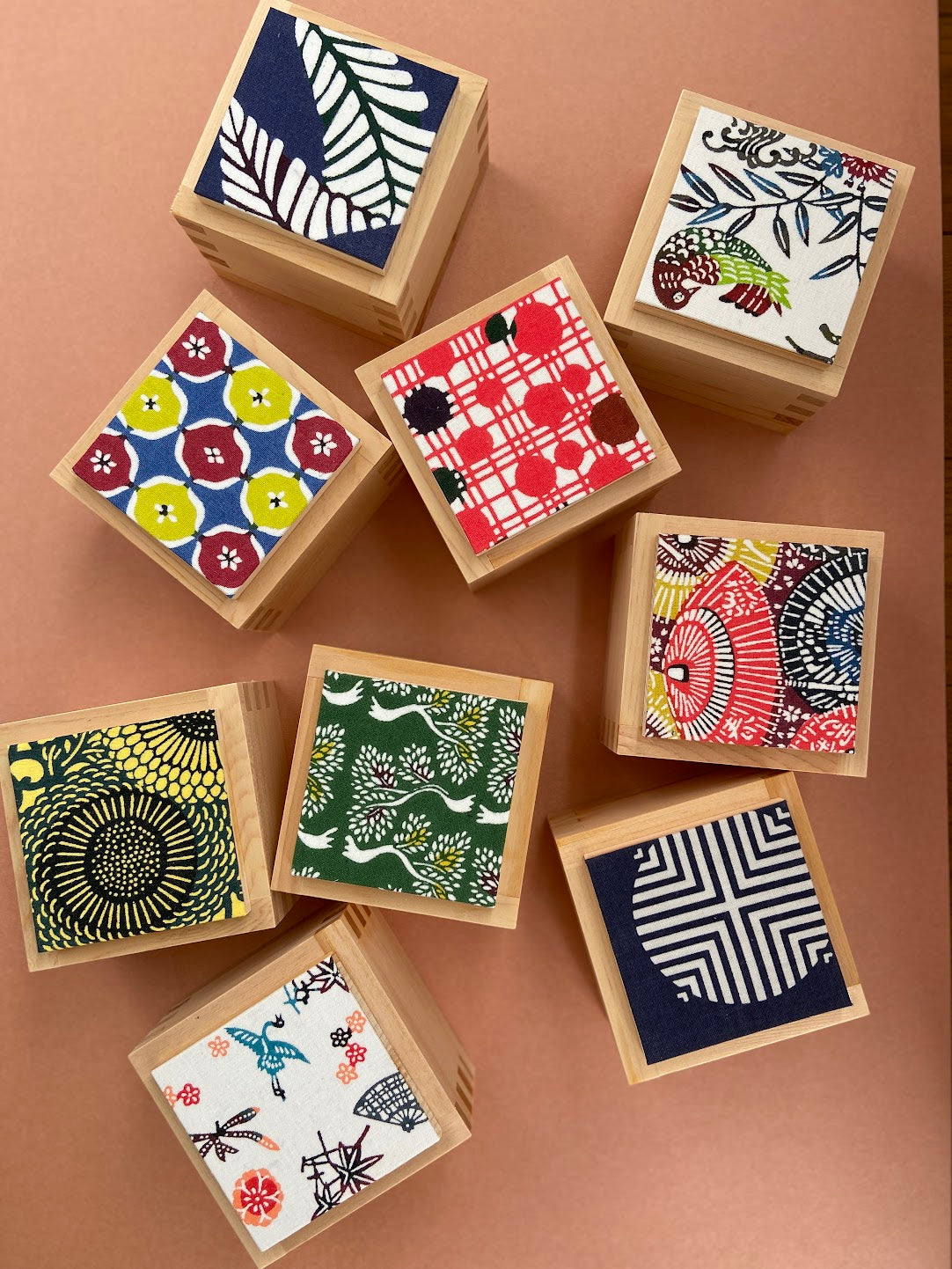 型染め ファブリックブロック / 松葉丸