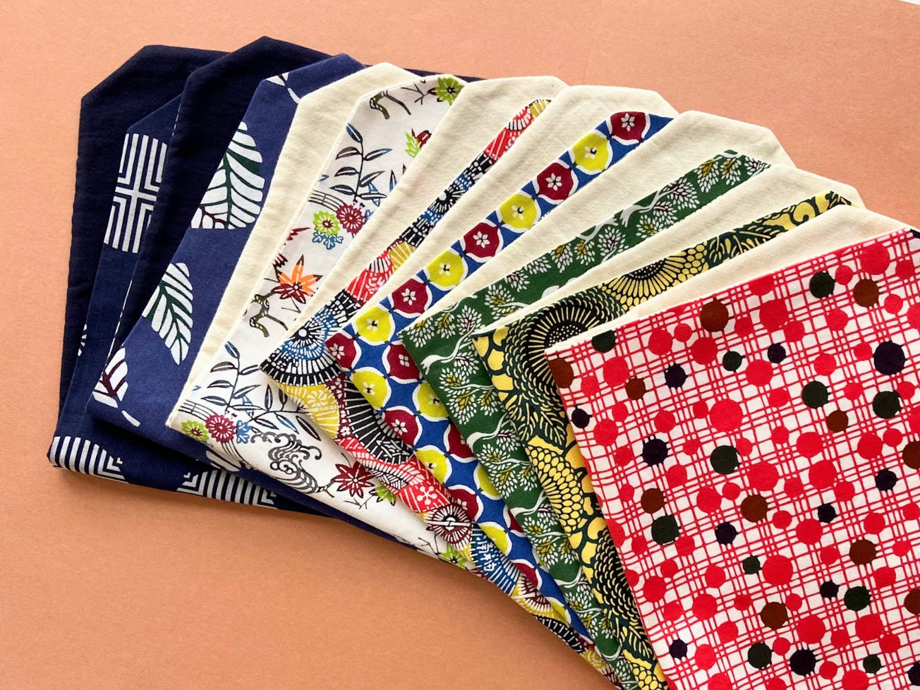 型染め マルチクロス L / 菊唐草