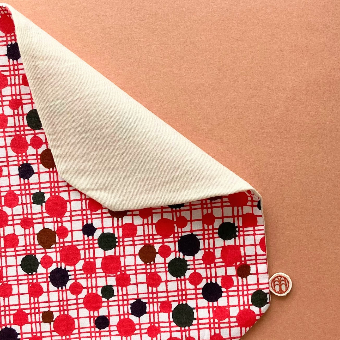 型染め マルチクロス L / 水玉格子