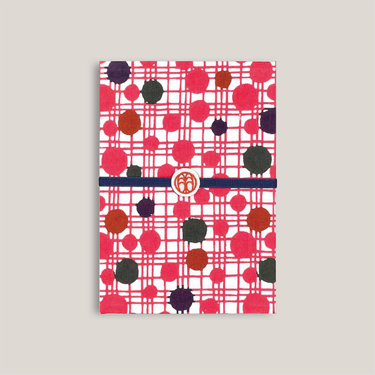 型染め ご朱印帳 / 水玉格子