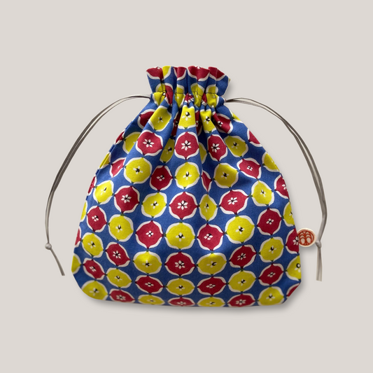 型染め きんちゃく L / 丸紋崩し