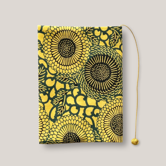 型染め ブックカバー 文庫サイズ / 菊唐草