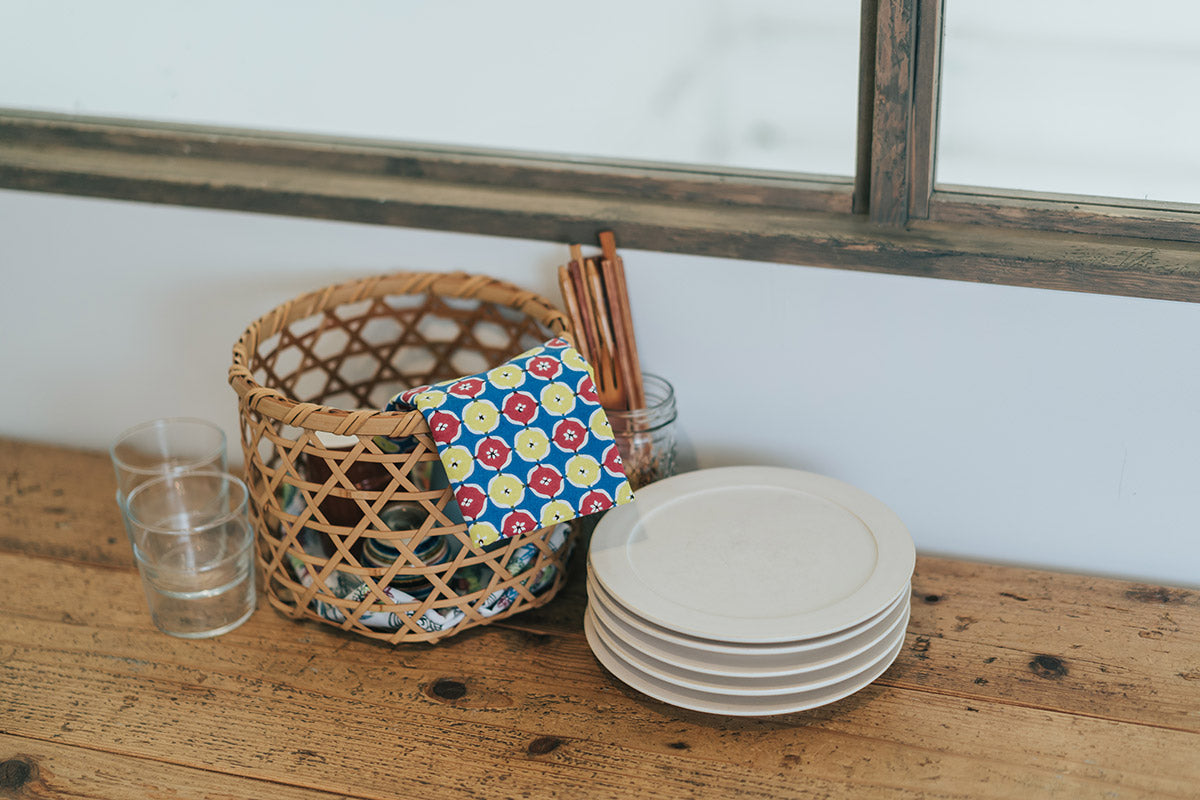 型染め 手ぬぐい / 水玉格子