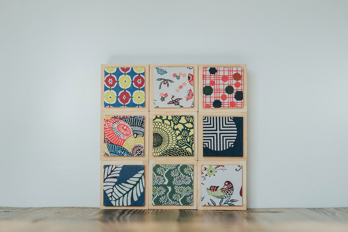 型染め ファブリックブロック / 枇杷の葉