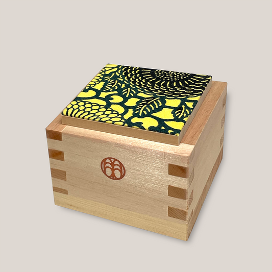 型染め ファブリックブロック / 菊唐草