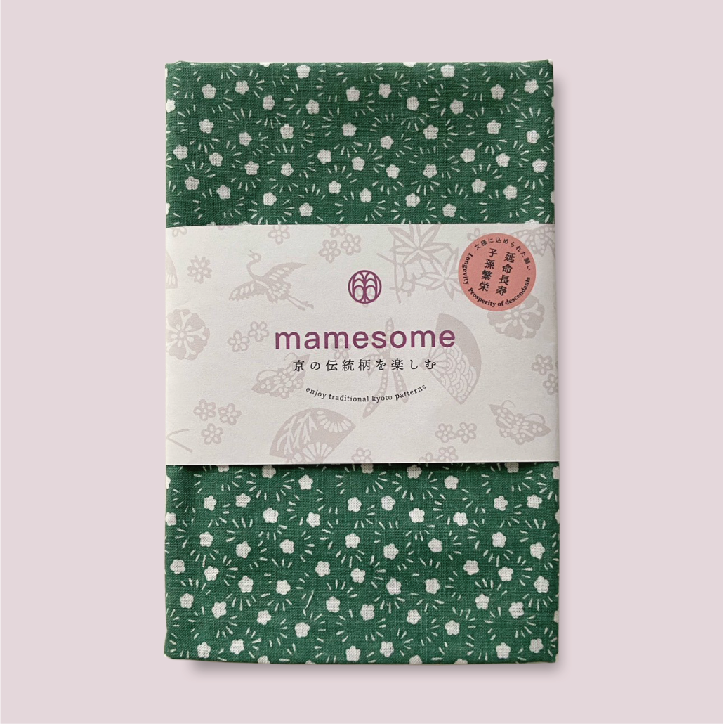一色染め 手ぬぐい / 初梅 モスグリーン – mamesome