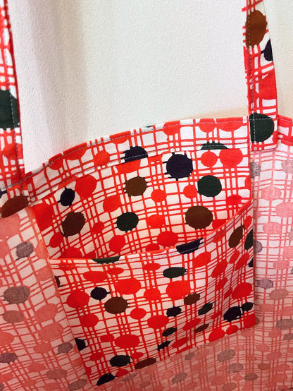 Tote bag / polka dot grid